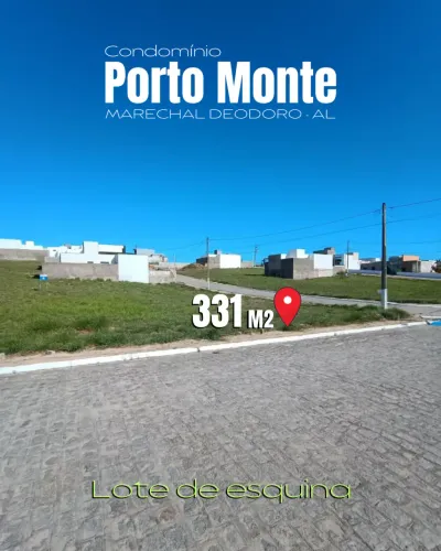 Vendo excelente Lote de esquina no Condomínio Porto Monte - Marechal Deodoro/AL.