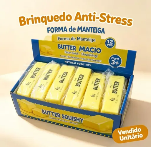 Squishy Butter Barra De Manteiga brinquedo Viral Do Tik Tok