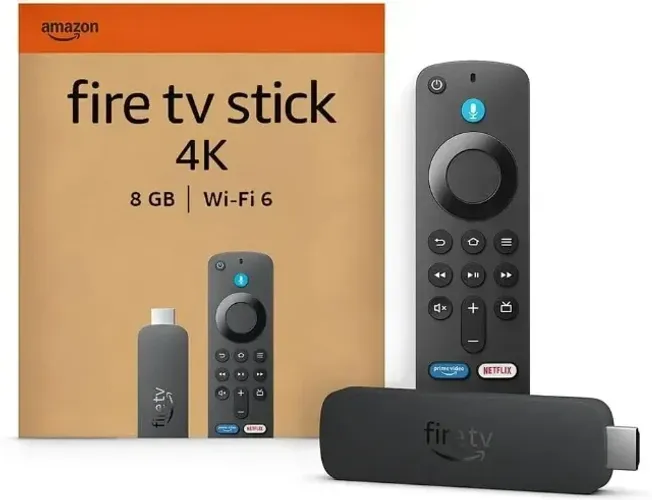 Amazon Fire TV Stick 4K com Alexa e Wi-Fi 6 | Novo, Lacrado | Controle por Voz Incluso Apa
