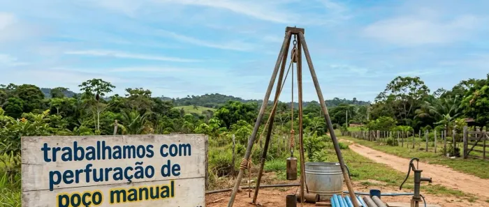 Furamos poço manual