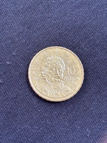Moeda De 10 Cent Euros Grécia 2007