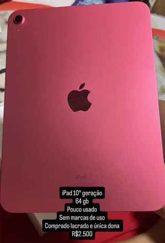 iPad 10° geração 64 gb Pouco usado