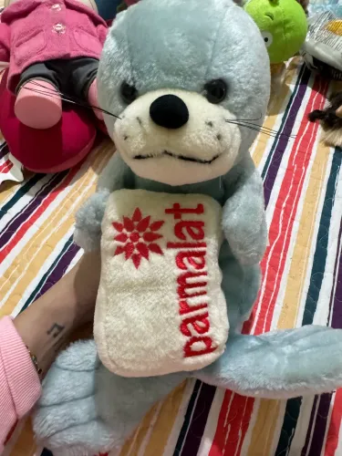Pelúcia antiga Foca, coleção Parmalat