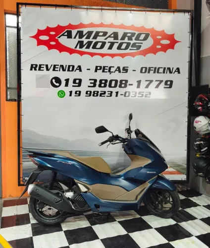 PCX 160 DLX 2024 azul e caramelo única dona e baixo Km, original 