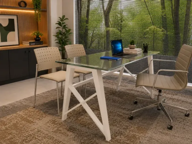 Mesa Santoro Deluxxe Wood Patinada. L174CM X P70cm x A74cm