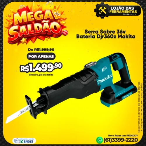 Serra Sabre 36v Bateria Djr360z Makita