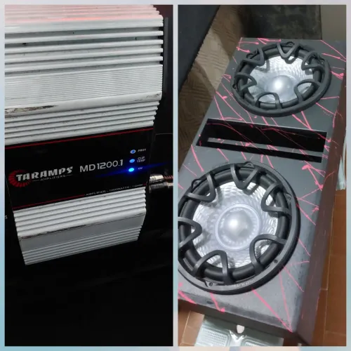 Caixa 2 subs+ Modulo Taramps MD 1200