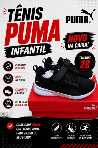 Tênis puma tamanho 28 na caixa