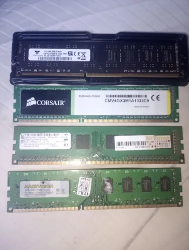 Memória DDR3 8GB 80,00 4gb 50,00
