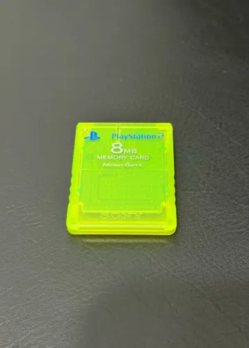 Memory Card Original Ps2 Lemon Yellow Amarelo Verde Translúcido Transparente Playstation 2