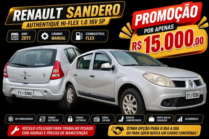 Renault Sandero Expression Hi-flex 1.0 16V 5P 2012