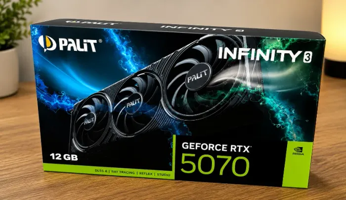 Placa de Vídeo Palit GeForce RTX5070 Infinity 3 12GB GDDR7 PCI-Express