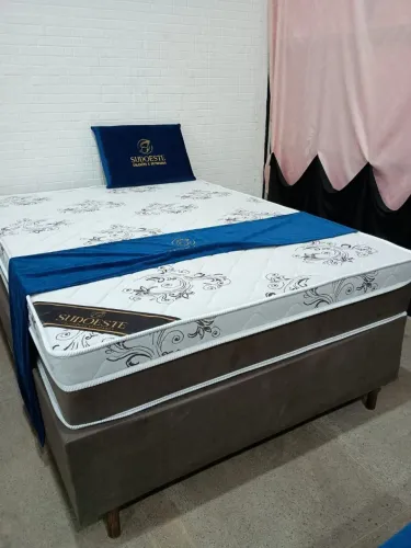 Cama Box Casal Base e Colchão Ortopédico Sudoeste - Novo e Embalado!!