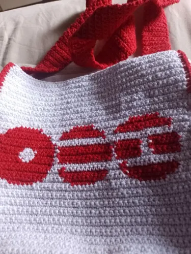 Bolsa em crochê arirang bts