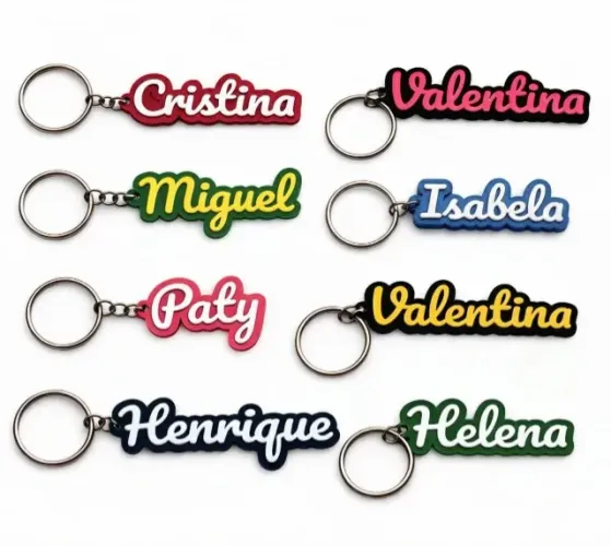 Chaveiro Personalizado com Nome Várias Cores Disponíveis 3D