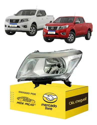 Farol Nissan Frontier 2018 2019 2020 2021 Esquerdo Cromado Esquerdo/motorista