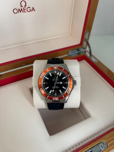 Relógio Omega Automático - Silicone - 41mm - Safira - Prem AAA+ 