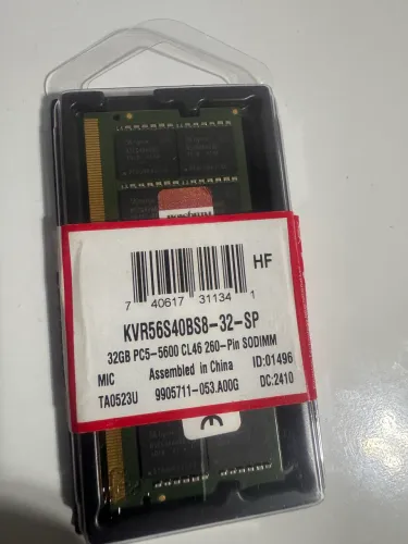 Memória RAM 32gb DDR5 5600mhz p/notebook