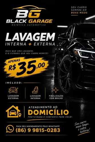 Lavamos seu veículo na sua residência!