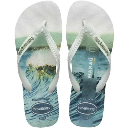 Chinelo Havaianas Masculino Adulto Estampa Top Surfer I Branco *
