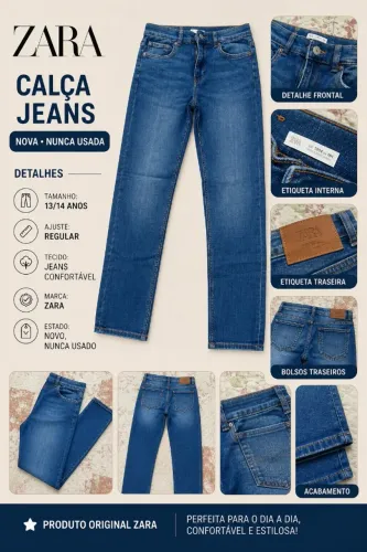 CALÇA JEANS DA ZARA NOVA