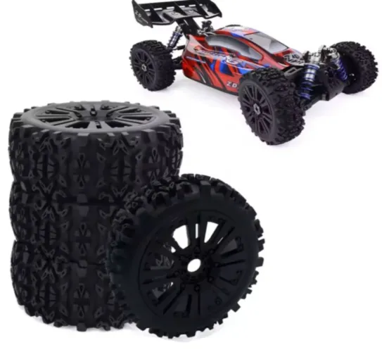 4 Rodas / Pneus Para Automodelo Buggy 1/8 - Traxxas, Arrma, Kyosho, Losi e Outros 