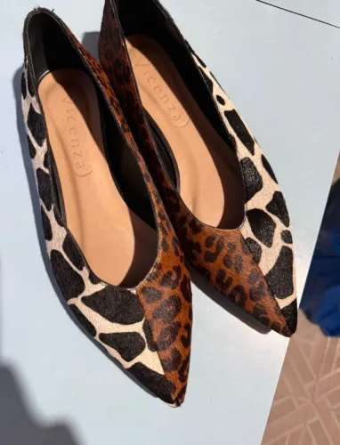 Sapatilha couro animal print 39 vicenza