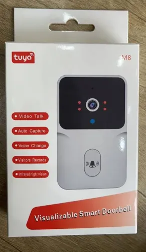 Campainha Com Câmera Wifi Semfio Inteligente Interfone Áudio