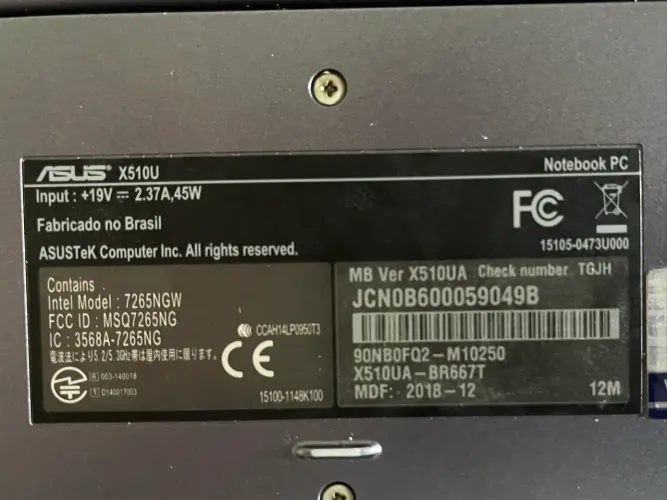 Notebook ASUS