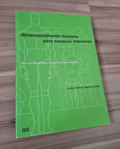 Dimensionamento humano para espaços interiores. Usado estado excelente.