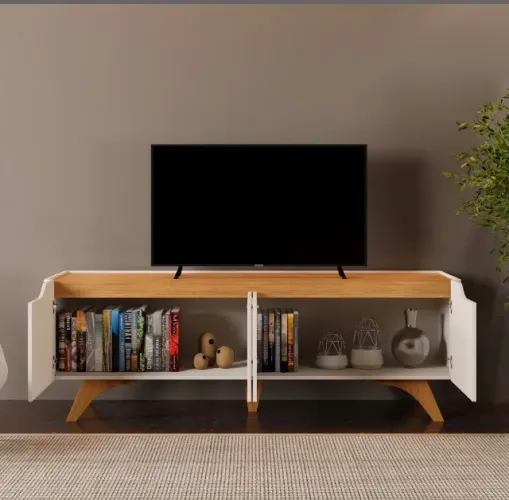 Rack Lugano 180 Off White e Naturale