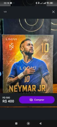 Figurinha Neymar lendária,essa e paras os fãs