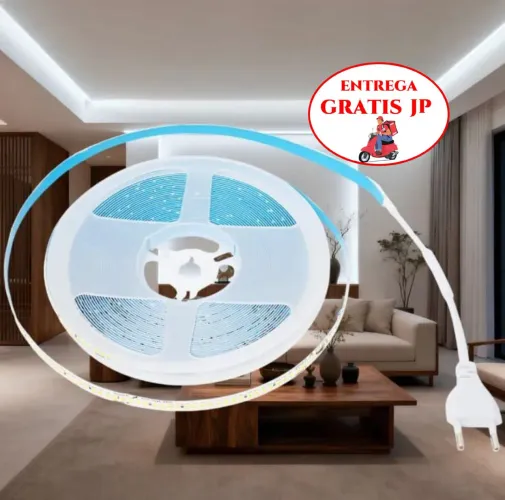 FITA DE LED 10 METROS BRANCO FRIO TOMADA 220V