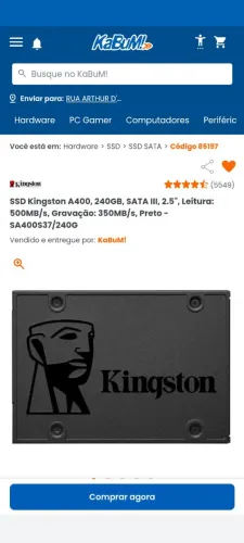 SSD 240GB KINGSTON