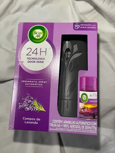Aromatizador Elétrico Bom Ar de Lavanda 250ml Aparelho Refil Freshmatic Air Wick