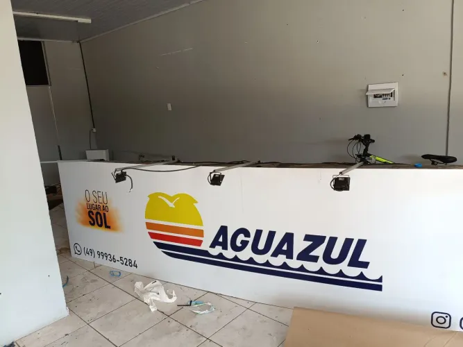 Placa de propaganda com led 