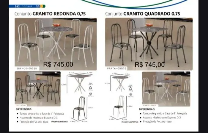 Mesa com cadeiras na promoção ?