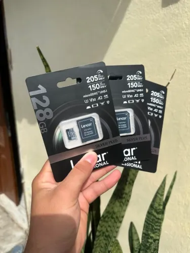 CARTAO DE MEMÓRIA PROFISSIONAL LEXAR SILVER PLUS 128gb (Drones e câmeras profissionais)