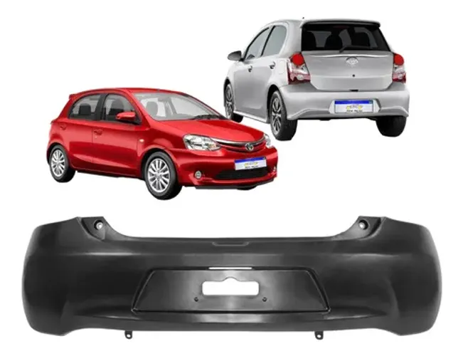 Parachoque Traseiro Etios Hatch 2012 2013 2014 2015 2016 