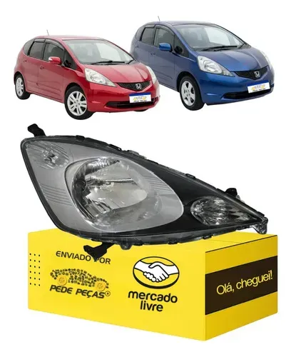 Farol Direito Honda Fit 2009 2010 2011 2012 Direito/passageiro