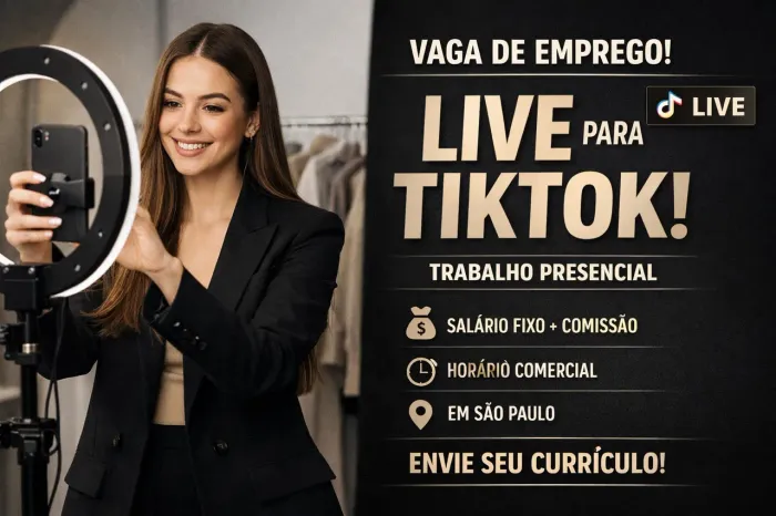Vaga para live TikTok shop