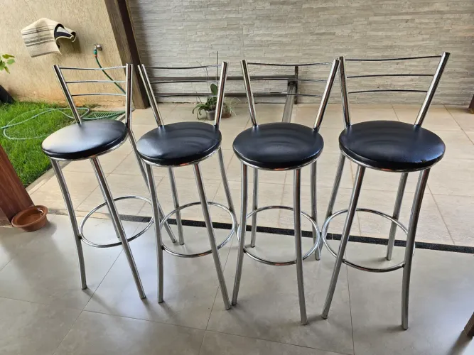 Kit 4 Baqueta alta Cromada 