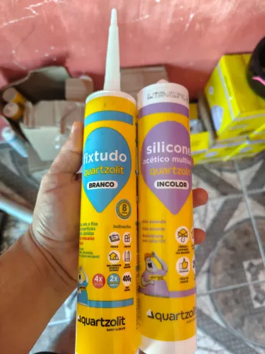 11,00 $$ kit silicone e fixatudo quartzolit