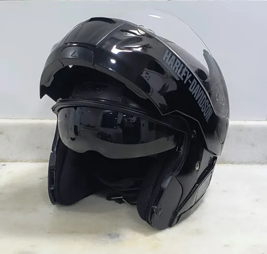 Capacete Harley Davidson HD-H05 Robocop/Escamoteável Tamanho 58 - Em Perfeito Estado