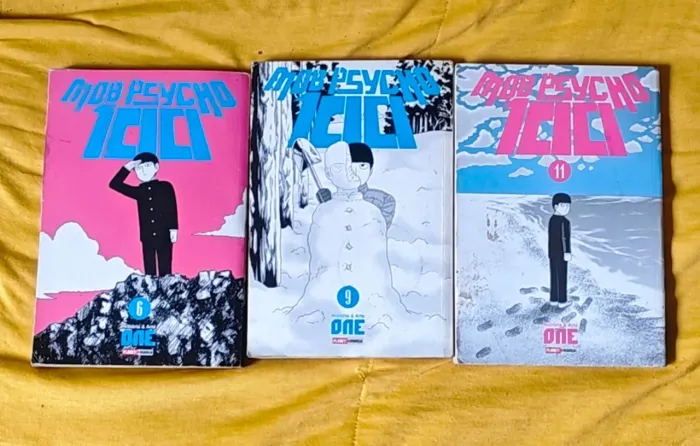 Mangás Mob Psycho 100 - Volumes 6, 9 e 11 (Panini)