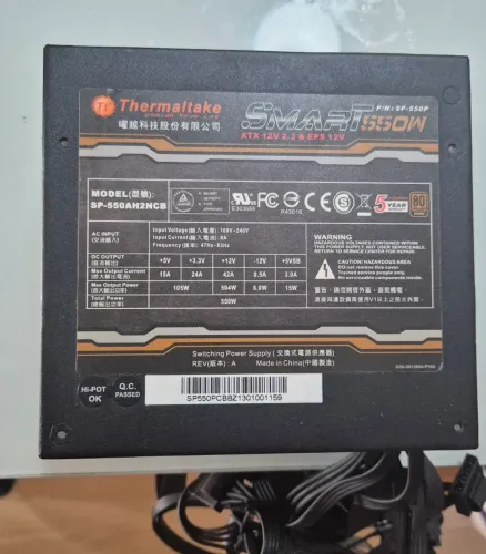 Fonte Thermaltake Smart 550w 80plus bronze