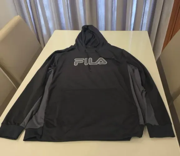 Jaqueta Fila Preta Masculina Tamanho G - Original