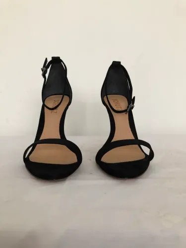 Sandália Schutz Gisele Salto Alto Nobuck Preta