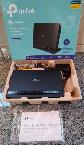 Vendo Roteador TP-Link Wireless Gigabit VoIP Dual Band, Archer C5v, novo na caixa. Leia.