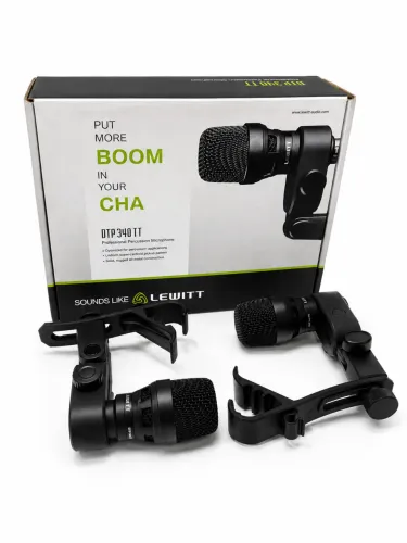 Kit 2 LEWITT DTP 340 TT | Mics Profissionais para Bateria | Impecáveis